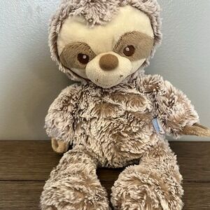 Ebba Sloth Plush Stuffed Animal Tan Cream Soft Fur Aurora World Toy